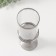 Ceramics candlestick, glass for 1 candle "Poster. Zebra" d = 7.5 cm silver 9.5x9.5x29 cm
