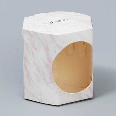 Bonbonniere box, gift packaging, “marble”, 8 x 7.5 x 6 cm