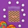 BOPP package with sticky tape, "stripes", 7*7+3cm
