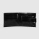 Male purse on a button, for bills, for cards, for coins, black color