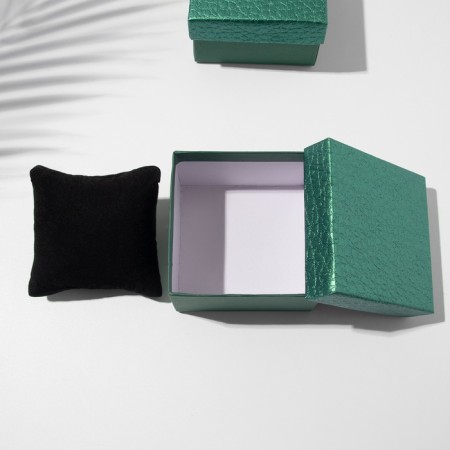 Gift box for the clock "Animal print" Simple, 9x9, green color-3