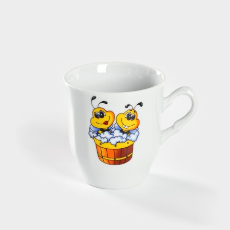 Porcelain mug "Bees", 220 ml, d = 8.2 cm