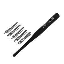 A set of feathers, 5 pieces, with a holder
