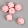 Busina silicone "polyhedron" light pink d = 1.4 cm