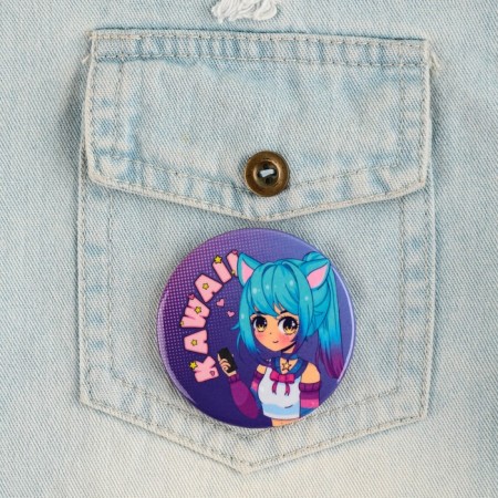 The sunset icon "Kawai anime", d = 5.6 cm-2