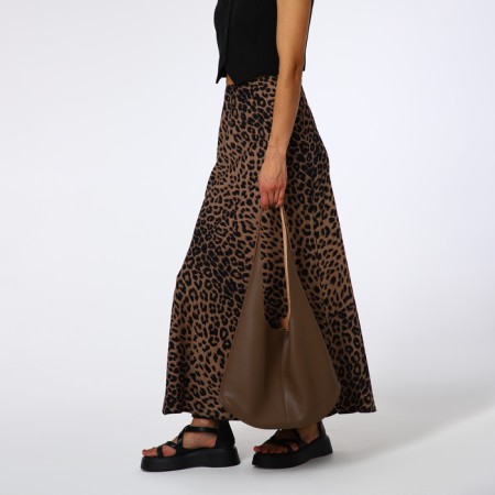 Women's bag on magnet Textura, large size, brown color-9