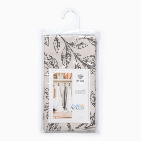 Ethel towel "Black Flowers" 40x73 cm, 100% HL, sarzha 190 g/m2-5