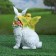 Garden figure "Bunny with Fairy" 26x19x11cm
