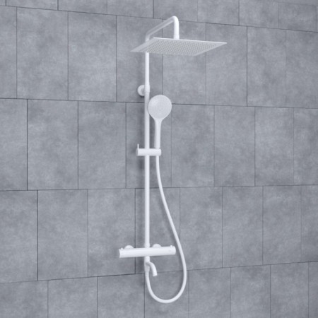 The shower system wasserkraft a188.163.155.wm Thermo, tropical shower, thermostat, white-1