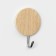 Hooks of self -adhesive fraction "wooden circles", 3 pcs, color light wood