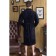 Male dressing gown, shalka+kant, size 68, dark blue color, mahra