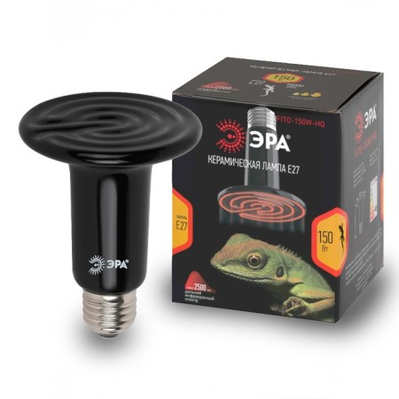 Infrared lamp, ceramic, for heating animals, 150 watts, E27, era-5