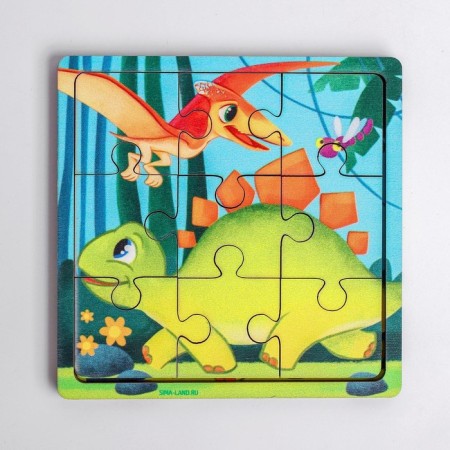 Puzzle for children "Dinosaurs", 9 details-2