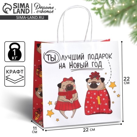 Gift package “You are the best gift”, 22 x 22 x 11 cm, New Year