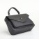 Women's bag on the Textura valve, small size, dark gray color