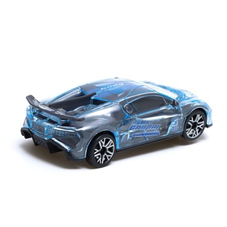 CRAZY RACE machine, racing, Russian voice acting, light, works from batteries, gray color gray-2