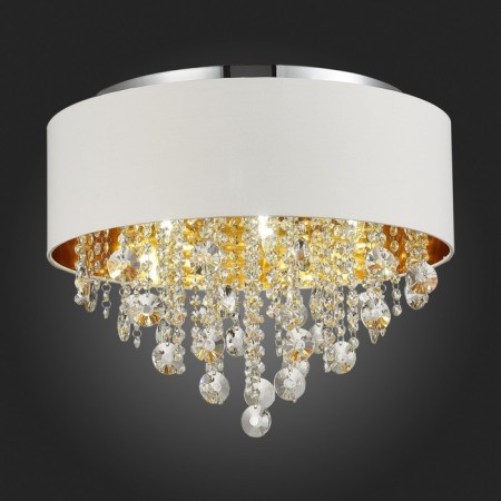 Ceiling lamp ST LUCE. SL1350.502.06. Lacchia. 6x40 watts, E14, 50x50x42.5 cm, chromium color-2