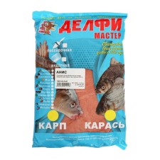 Прикормка DELFI "Мастер", летняя (новая формула), карп-карась, анис, красная, 800 г