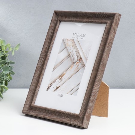 Photo frame plastic Gallery 15x21 cm, 642440 brown (plastic screen)-1