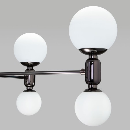 Ceiling Lamp EUROSVET Bubble 30182/8, E27, G9, 8x20W, 1000x760 mm, color black pearls-1