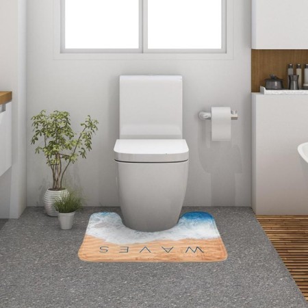 Bathroom mat Ethel "Waves", 50x40 cm, velor