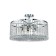 Ceiling light indigo, 12005/6C Chrome. 6x40W, E14, 500x500x240/325 mm