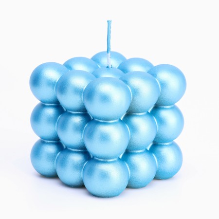 Figure candle "Babble" Big Cube, 5x5x5 cm, turquoise-1