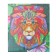 Diamond mosaic with a complete filling on the subframe "Bright lion", 40 × 50 cm