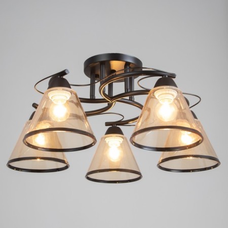 Chandelier "Edott" 5he27 40w Black 53x53x25 cm Bayerlux-1