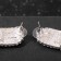Hanging earrings with rhinestones "Hollywood" Waterfall, white color in silver, 8 cm
