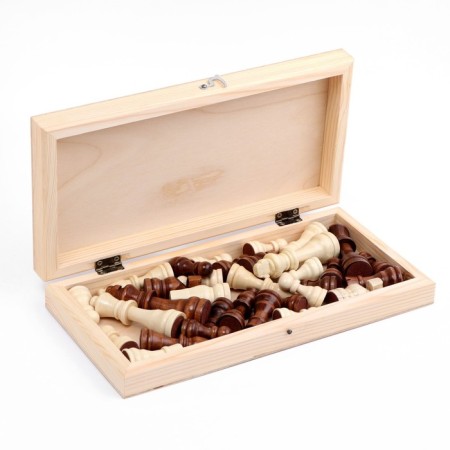 Wooden chess 29 x 29 cm, King H-9 cm, pawn H-4 cm-3