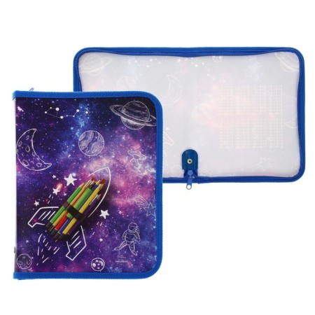 Folder for notebooks A5, 180 x 230 x 25 mm, lightning around, plastic 0.5, PM-A5-04 Calligrata "Rocket"-1