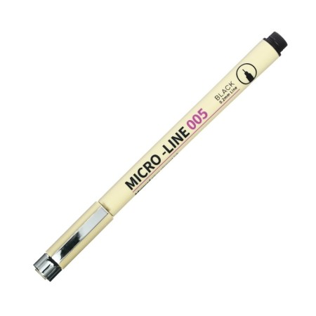 Set of markers-liners, 12 pieces, color black, thickness 0.03-3.0 mm-2