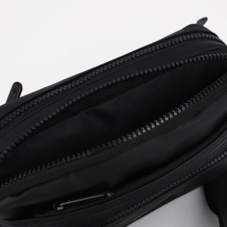 Lightning waist bag, 2 outer pockets, black color-4