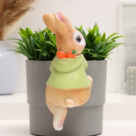 Decor for Kashpo "Bunny with carrots" 17x7x7cm-3