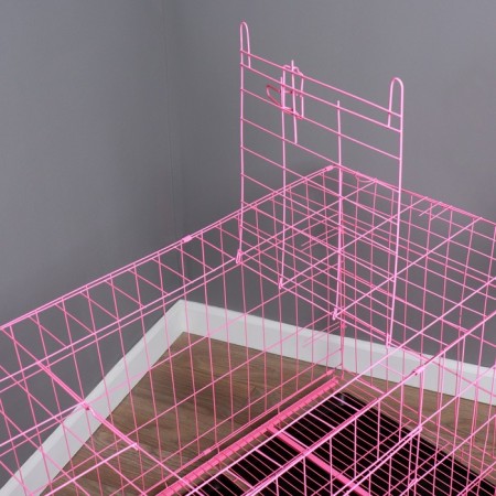 A cell with a dog for dogs, 130 x 60 x 70 cm, pink-3