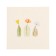 Mini-postcard "Universal" flowers in banks, 7 x 7 cm
