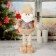 Soft toy "Santa Claus in sequins" stands, 15x41 cm (folded 30 cm), brown