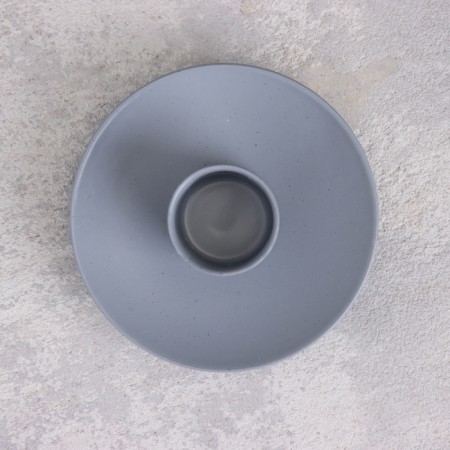 Lotus 2N candlestick Metal per 1 candle, 7.5x2.5 cm, gray-2