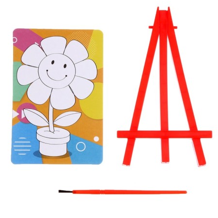 Coloring on the stand "Flower" + brush-1