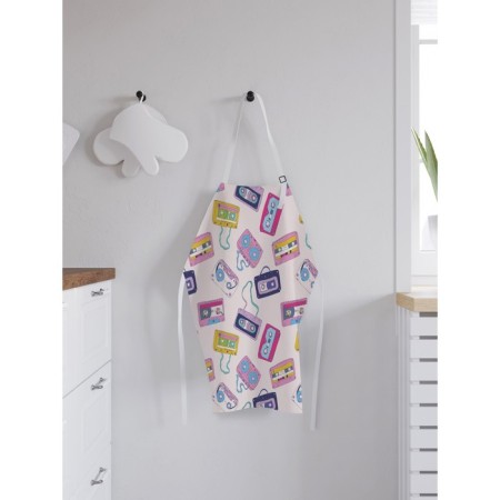 Apron kitchen with a photocrint "Finding cassettes", adjustable, size OS-1