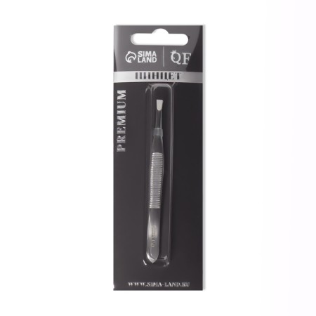 Pinzet "Premium" straight, narrow, 9 cm, on the blister, silver color-6
