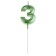 Candle in the cake on the skewer "Fine", the number "3", the emerald, 5 cm