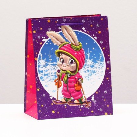 Gift package "Bunny Skier", 18 x 22.3 x 10 cm