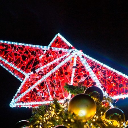 LED figure "Star", 68 × 85 × 30 cm, 30 watts, 220 V-3