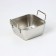 Stainless steel baking sheet for a feed, 10 × 10 × 4.5 cm, with handles, chrome color