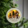 Christmas tree toy "Ball with Santa Claus", from batteries, glow warm white
