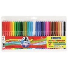 Flomasters 30 colors 2.0 mm centropen 7550/ TP Color World, washed off, euro -suspension, line 1.0 mm