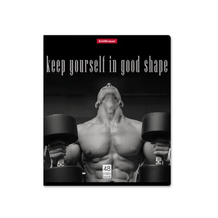 Notebook 48 sheets, A4 cage, Erichkrause, be in shape, mix-9