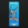 Cartage keychain, "bike with a helmet", chrome